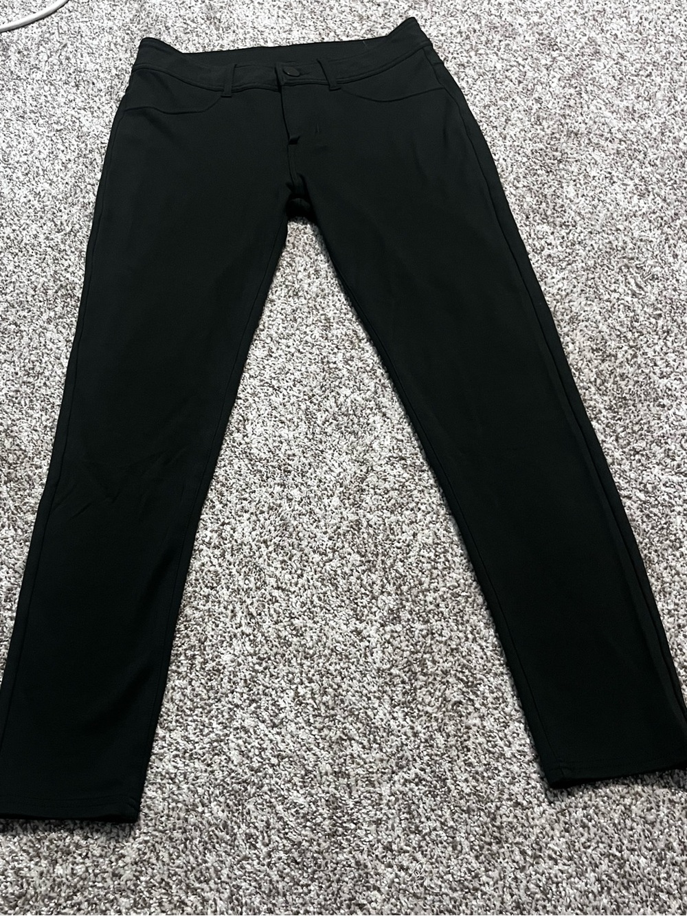 Seven7 Dark Green Pull-On Pants Size 6 Stretch Slim Fit Ponte Leggings Work